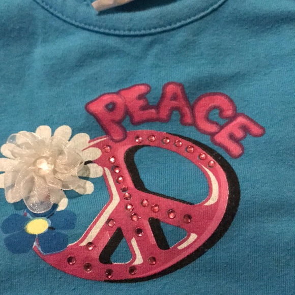 Lipstik Girls blue sleeveless shirt Size 4 - Picture 6 of 6